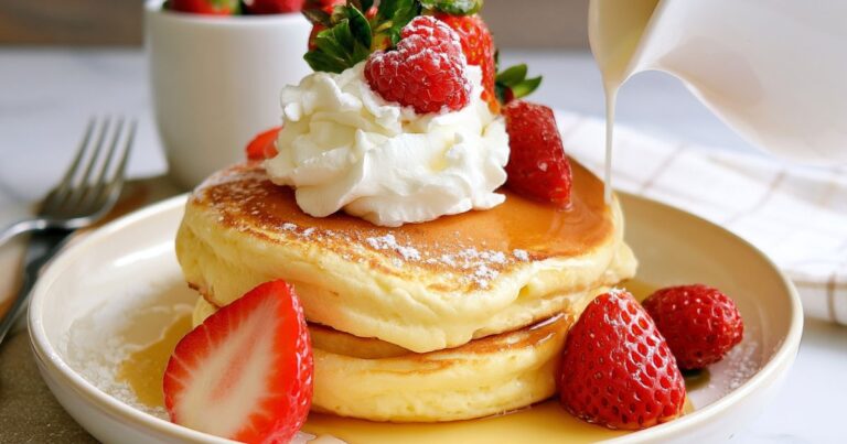 Fluffy Japanese Soufflé Pancakes